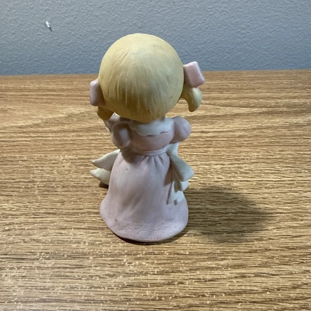 Vintage Homeco Girl Feeding Duck Goose #1449 Bisque Porcelain 4